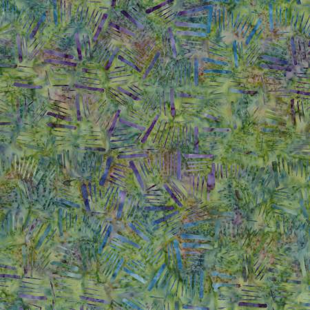 Mystic Vineyard Green/Purple Sticks Batik
