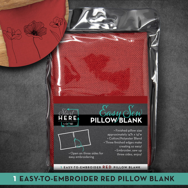 OESD Pillow Case Red 14"X14" 1/pc