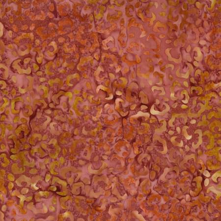 Copper Mountain Dusty Red Cheetah Prints Batik