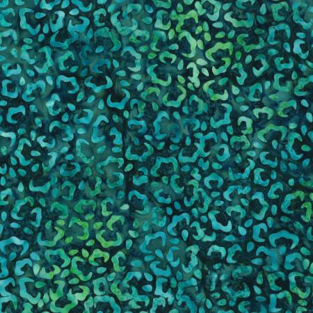 Copper Mountain Green/Blue Cheetah Prints Batik