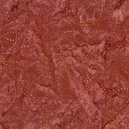 Copper Mountain Dusty Red Circle Dots Batik