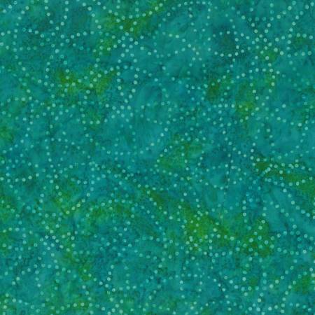 Copper Mountain Aqua Blue Circle Dots Batik