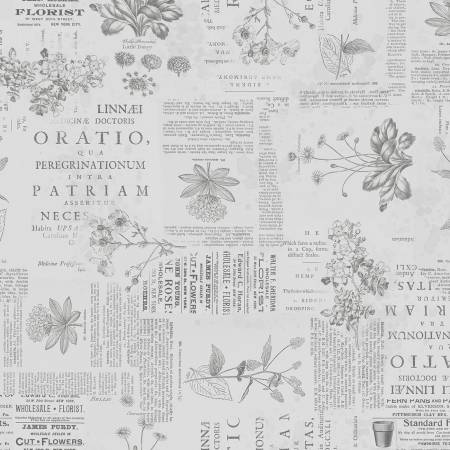 Garden Grace - Gray Floral Monograph