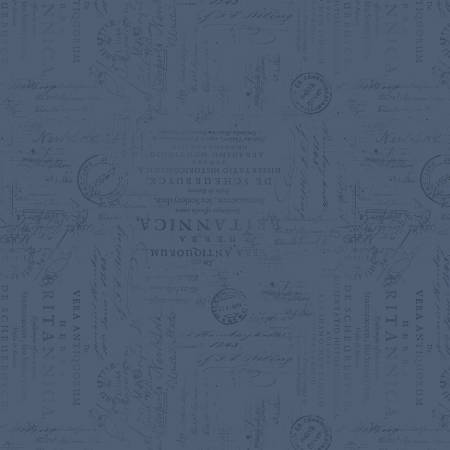 Garden Grace - Navy Script Texture