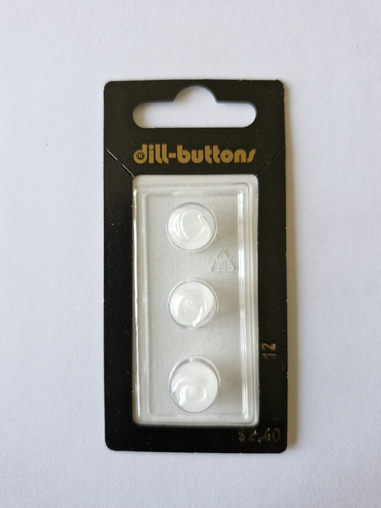 7/16" Polyamid button white