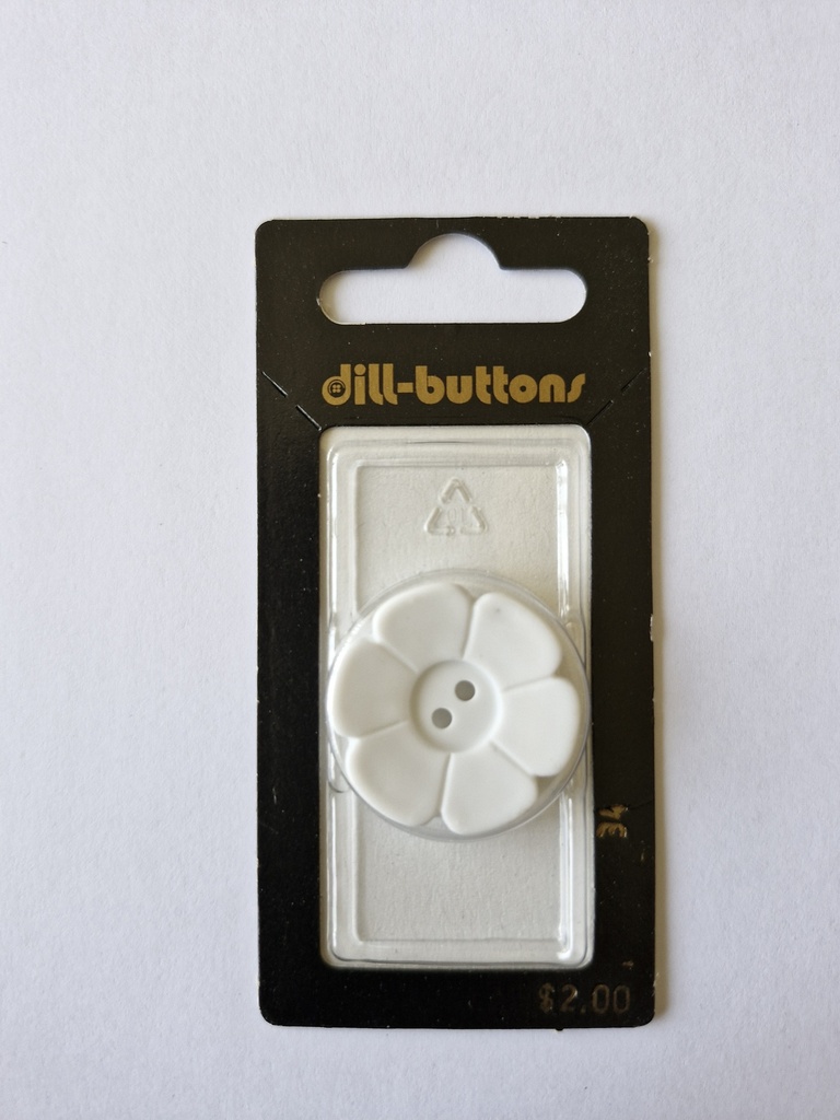 1-1/8" polyamide fashion button white