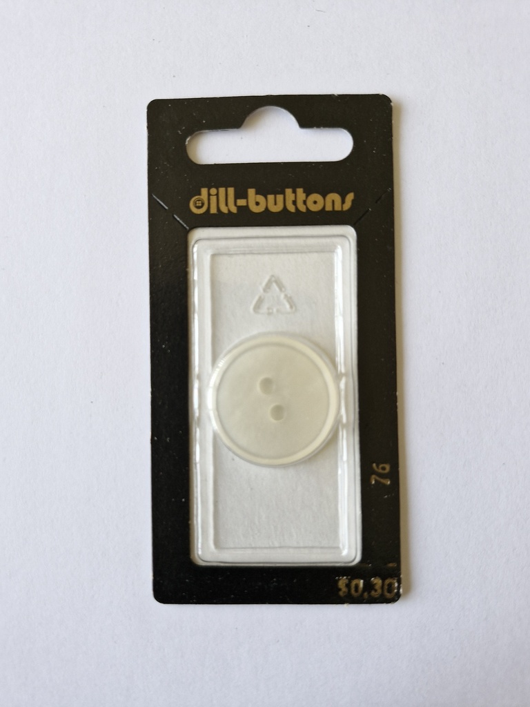 7/8" Polyester button white