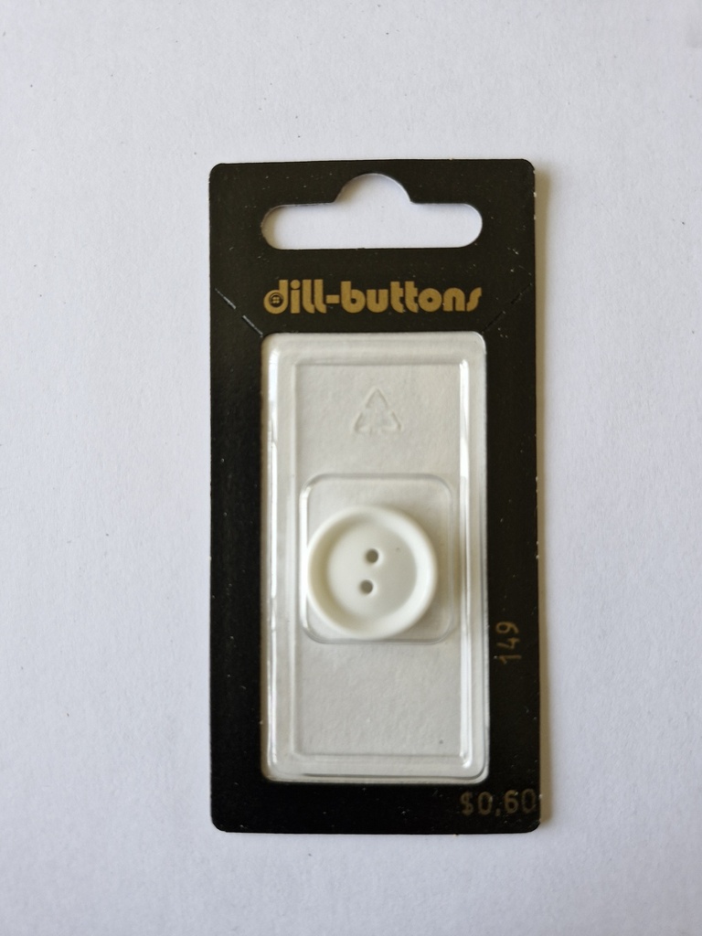 11/16" Polyamid button white
