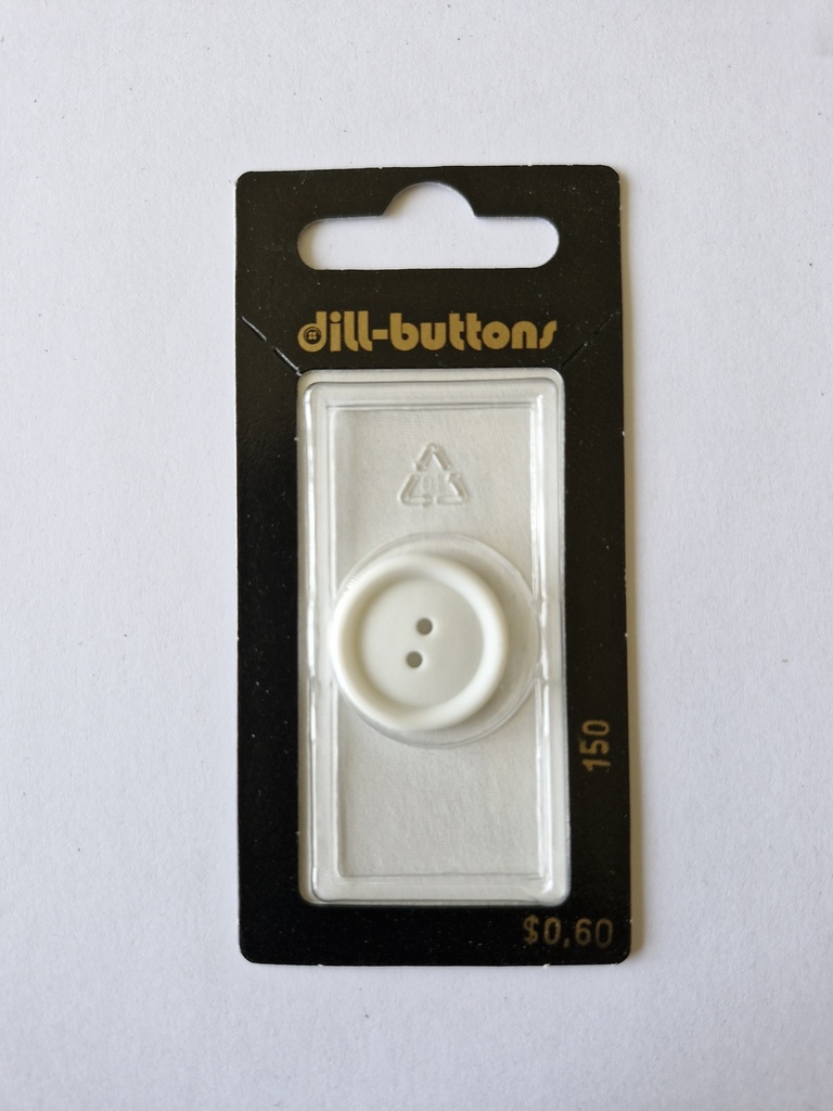 3/4" Polyamid button white