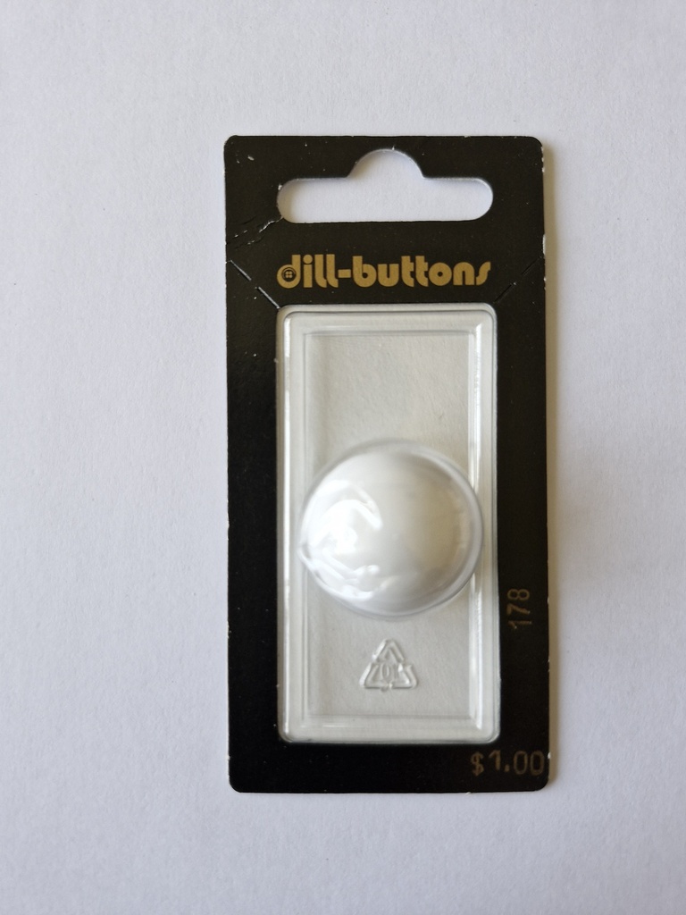 7/8" Polyamid button white