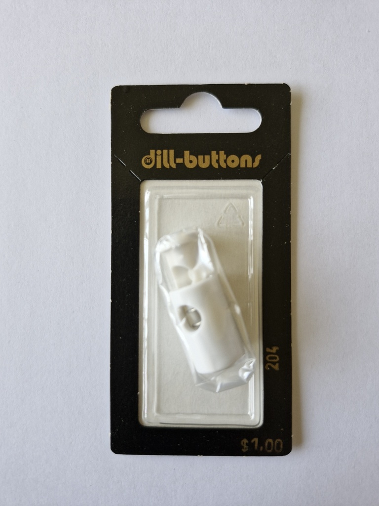 1-1/8" cord stopper white