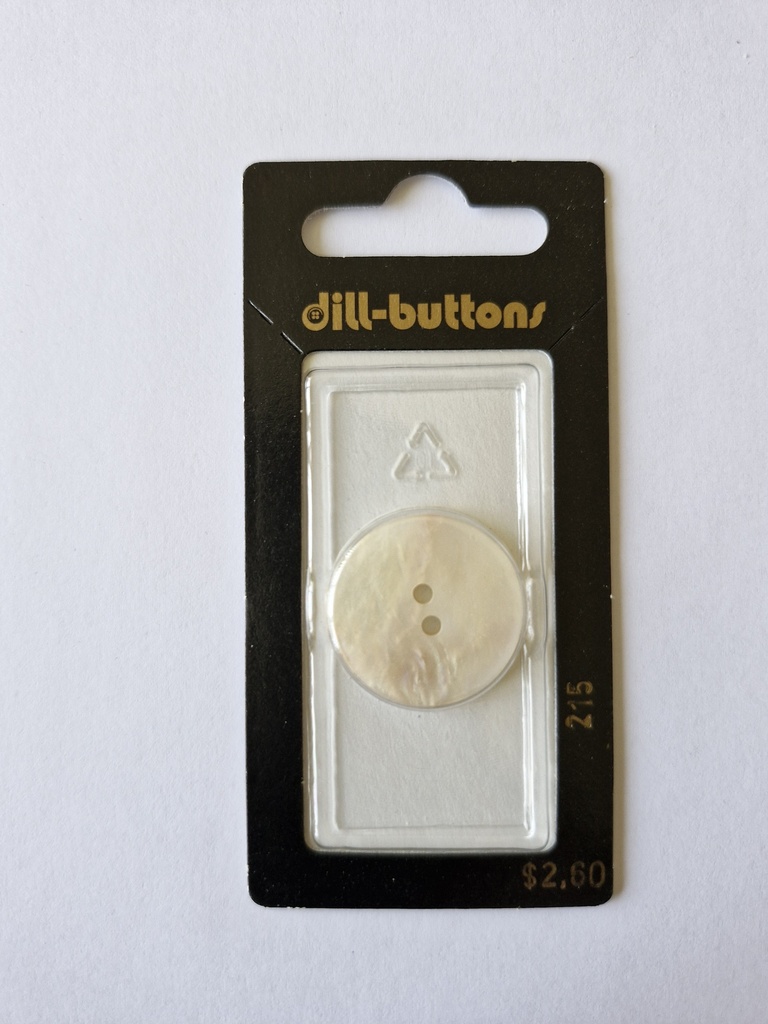 7/8" polyester button white