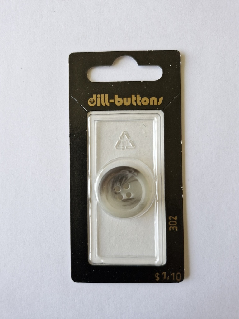 3/4" Polyester button grey