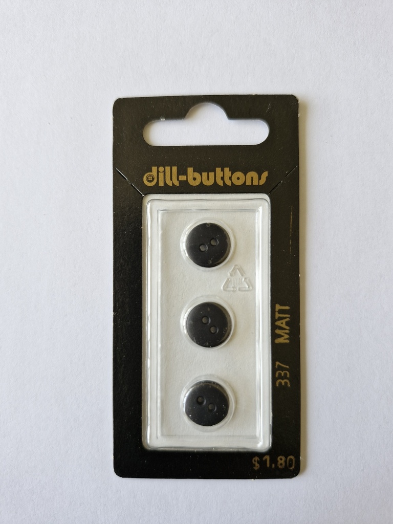 7/16" Polyamid button black