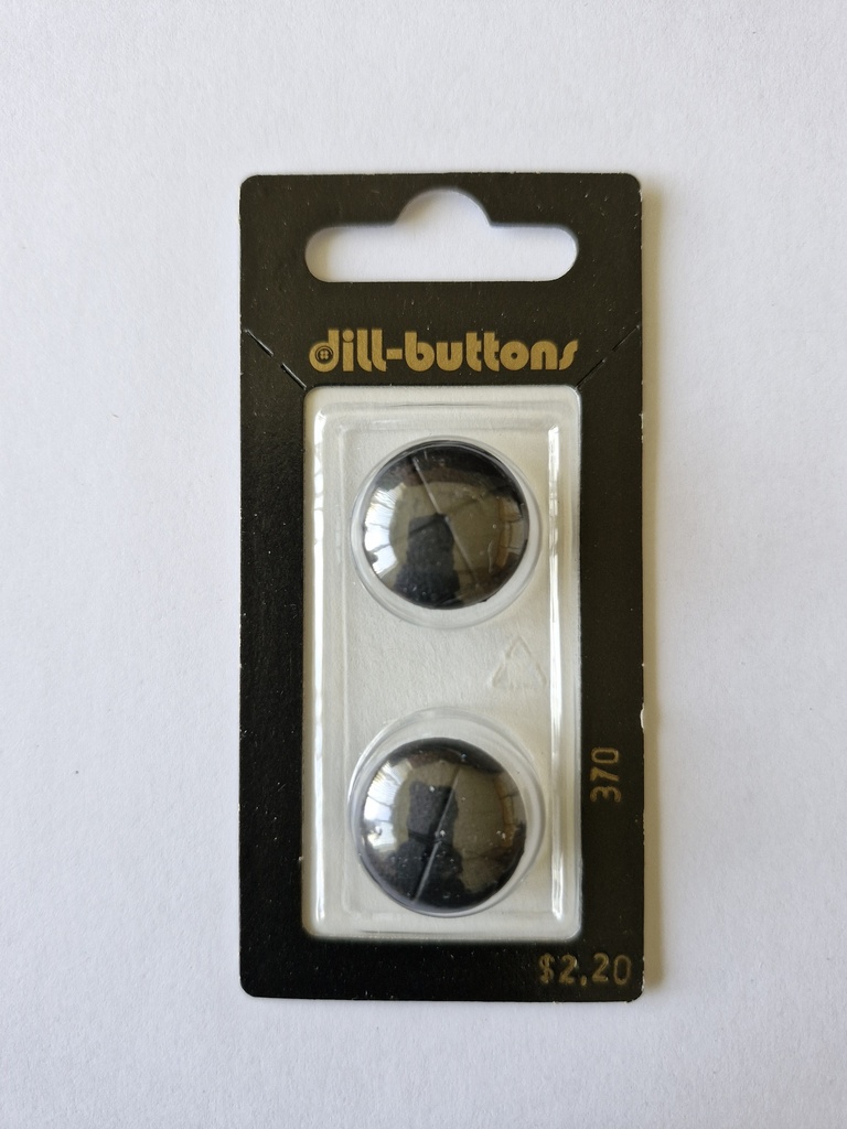 1-1/16" polyamide leather imitation button black