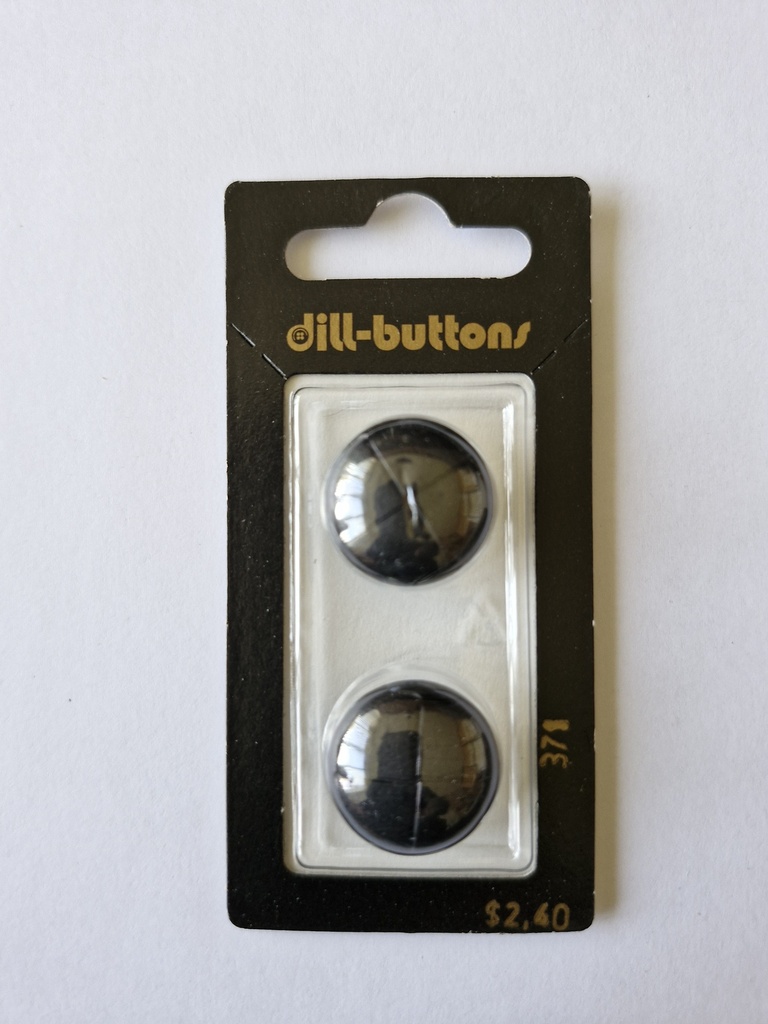 3/4" polyamide leather imitation button black