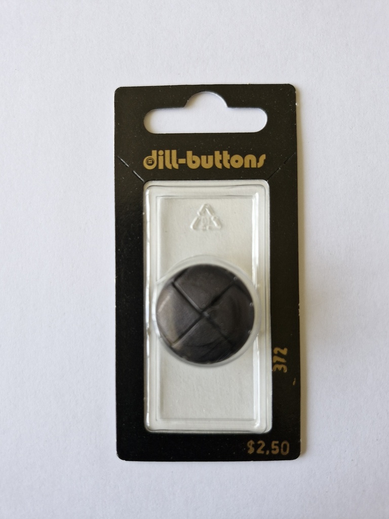 7/8" polyamide leather imitation button black