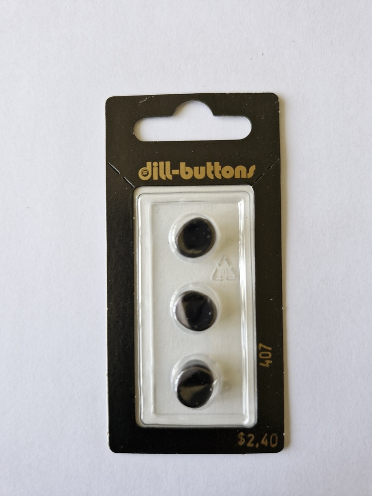 7/16" Polyamid button black
