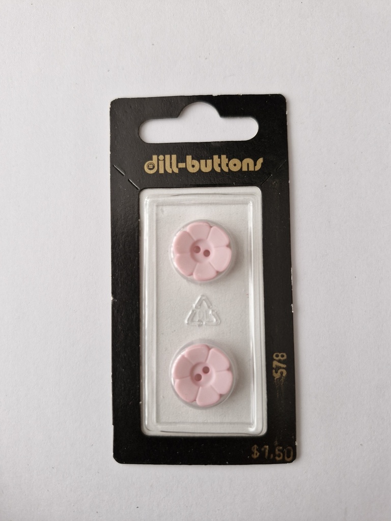 9/16" polyamide fashion button pink
