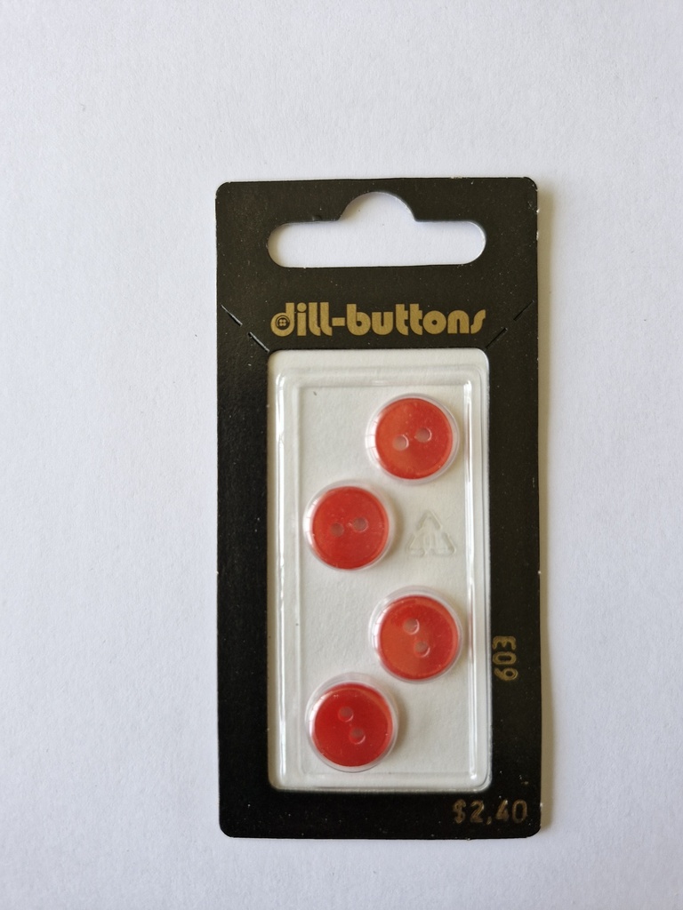 7/16" Polyester button red