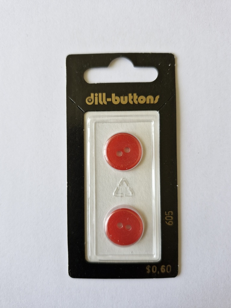 5/8" Polyester button red