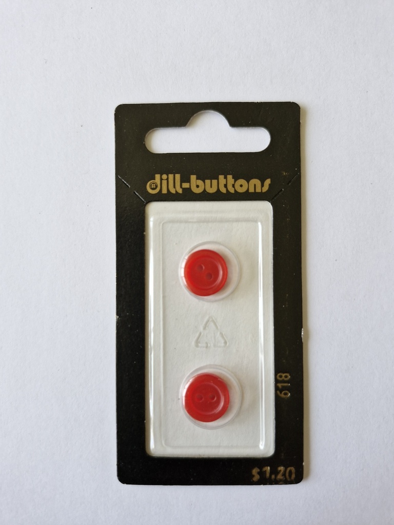 7/16" Polyester button red