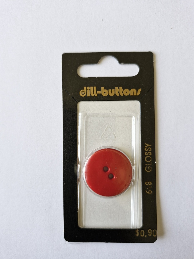 7/8" Polyamid button red