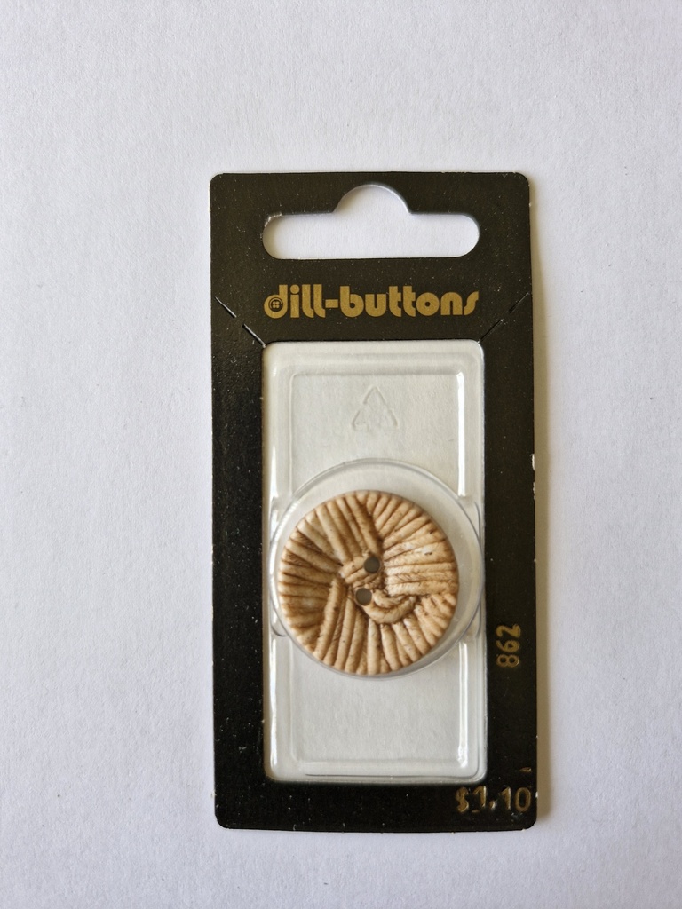 1" Polyamid button brown