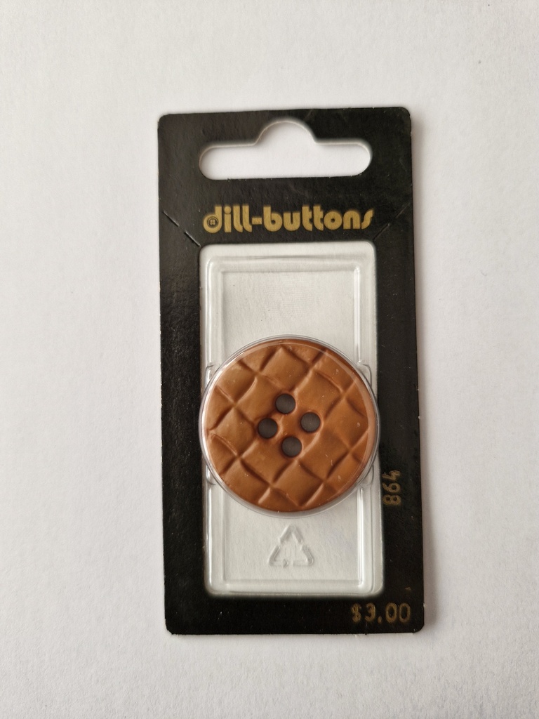 1-3/16" polyamide fashion button brown