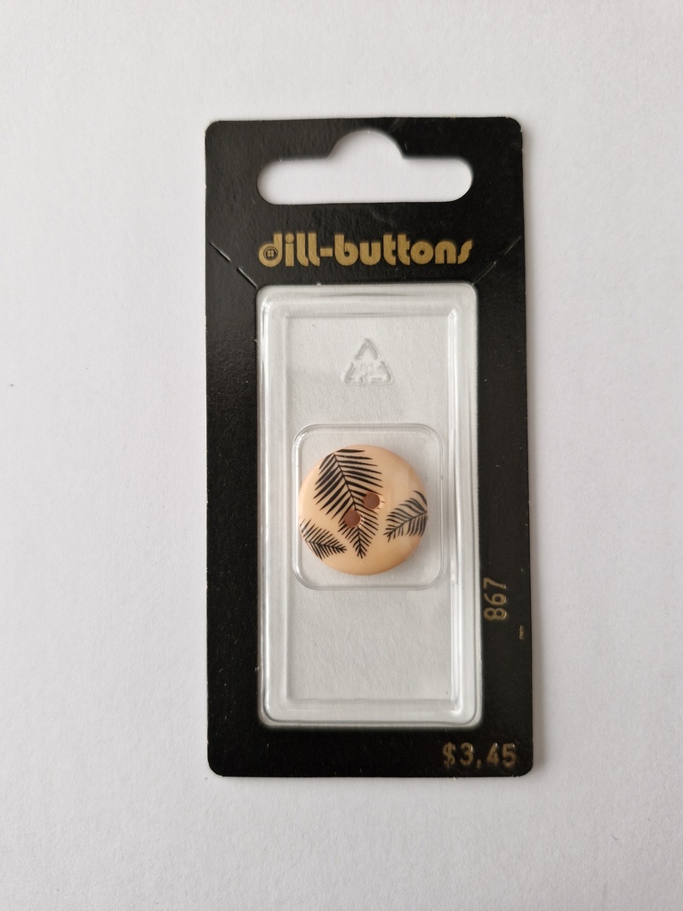 11/16" polyamide button orange