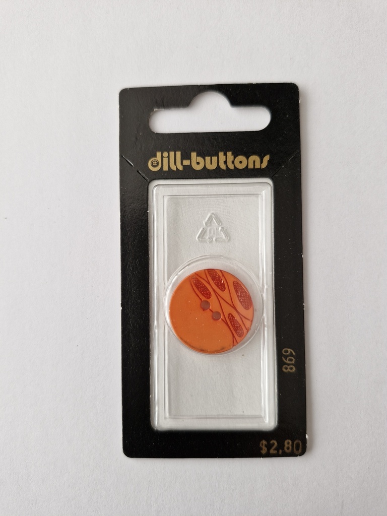 13/16" polyester button orange