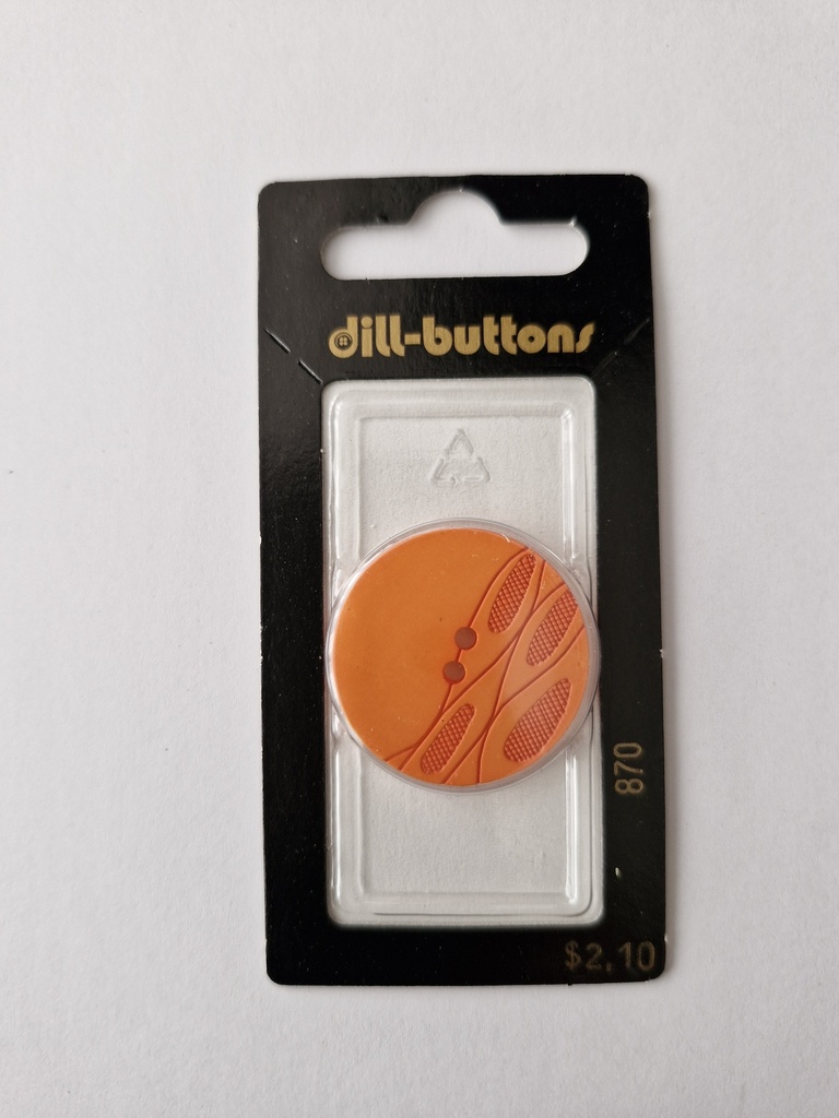 1-1/8" polyester button orange