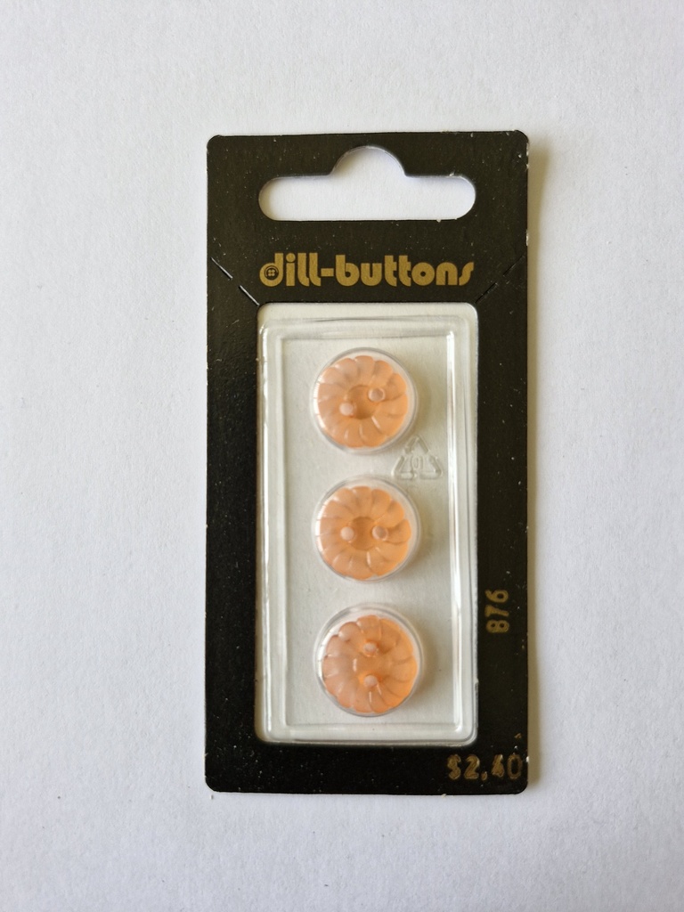 1/2" Polyamid button orange
