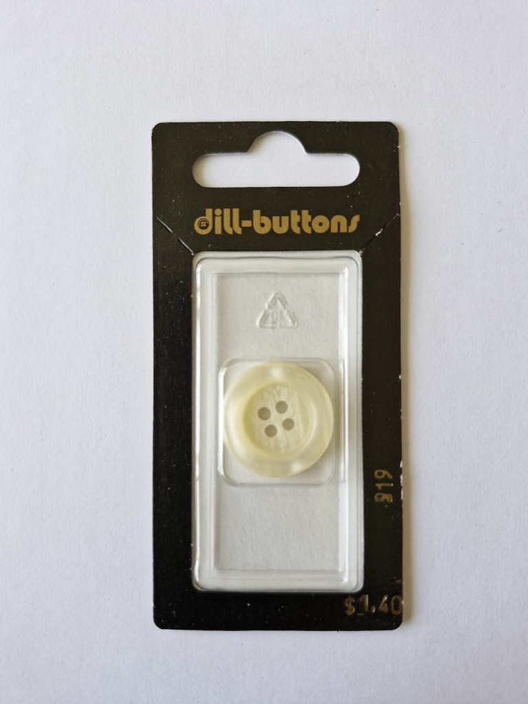 3/4" Polyester button white