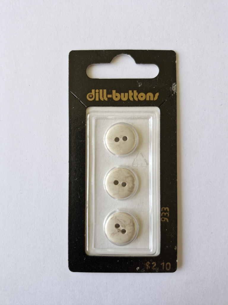 1/2" Polyester button beige