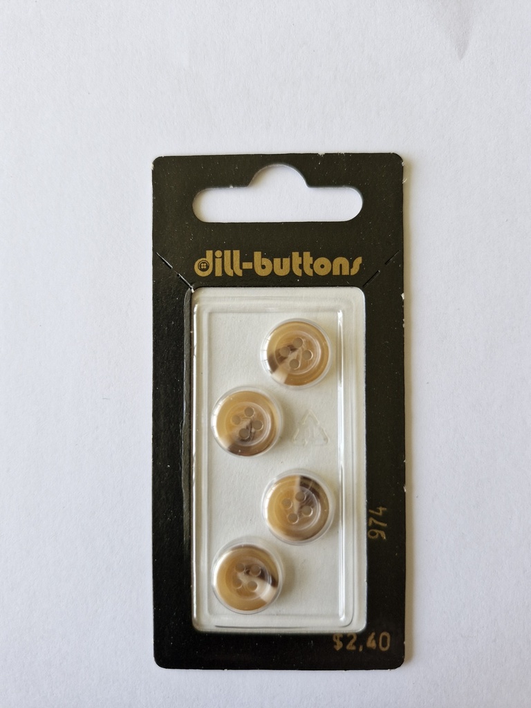 7/16" Polyester button beige