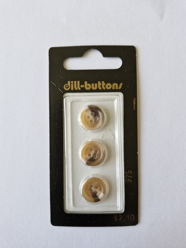 1/2" Polyester button beige