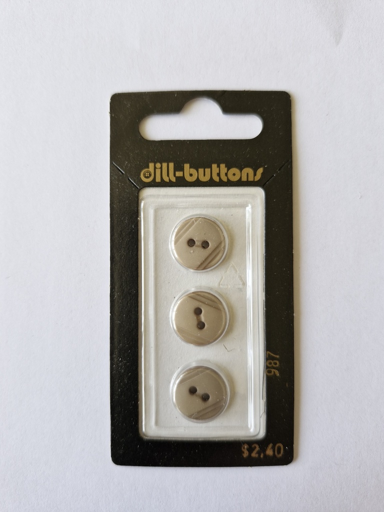 1/2" Polyamid button beige