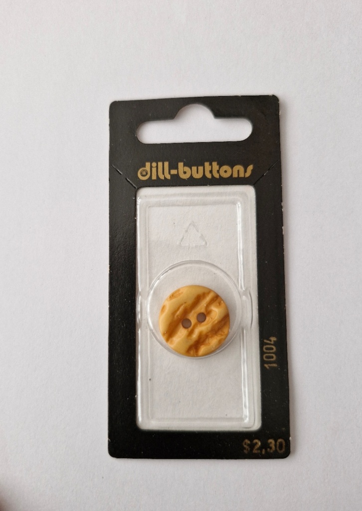 11/16" polyester button yellow