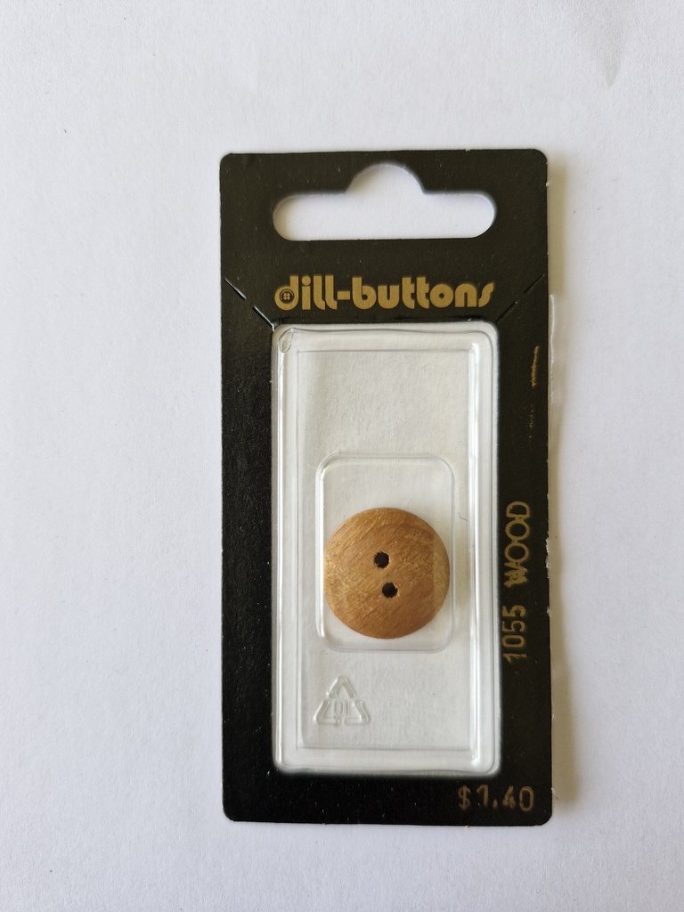 1-1/16" Wood-button brown