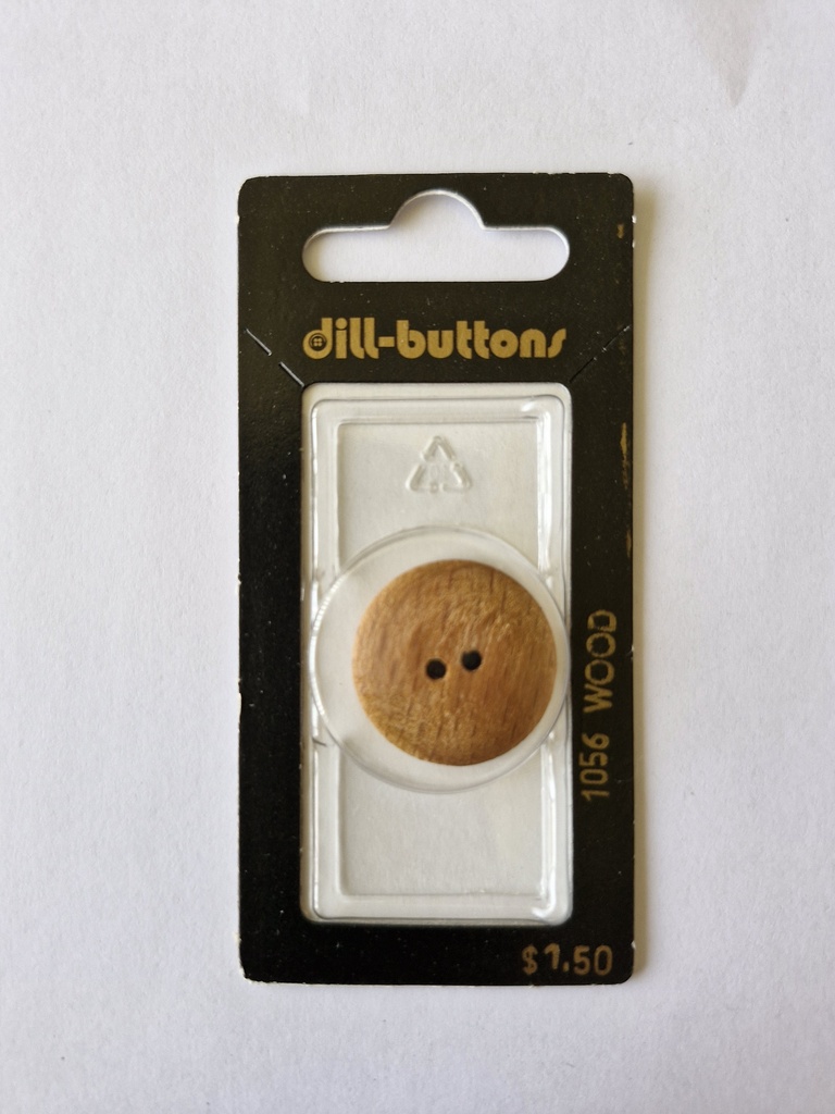 7/8" Wood-button brown