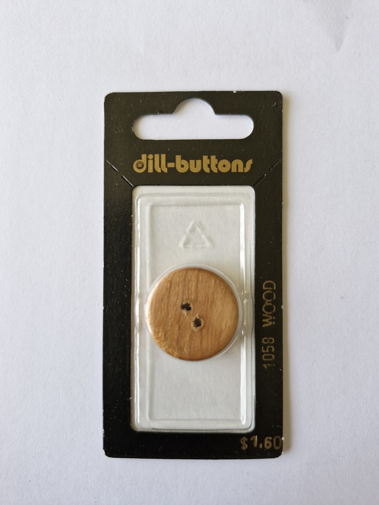 7/8" Wood-button brown