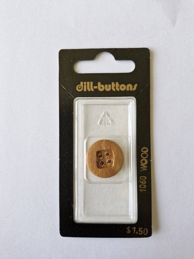 11/16" Wood-button brown
