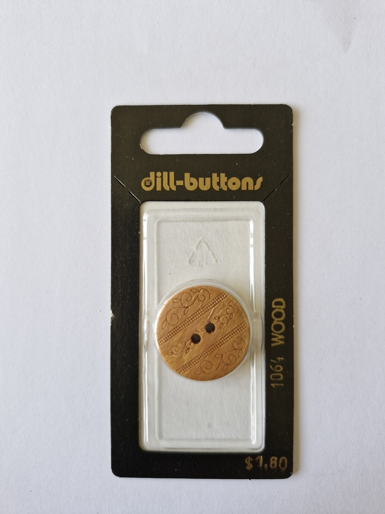 7/8" Wood-button brown