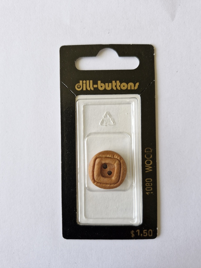 1-1/16" Wood-button brown