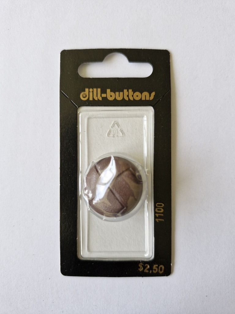 7/8" polyamide leather imitation button brown