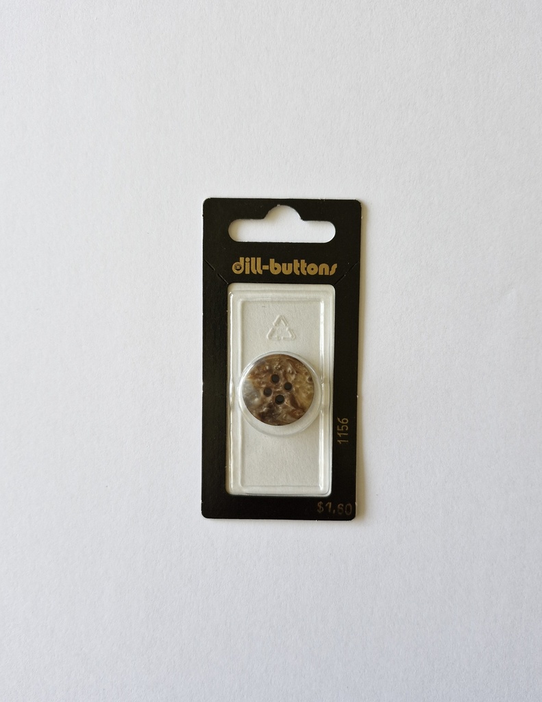 3/4" Polyester button brown