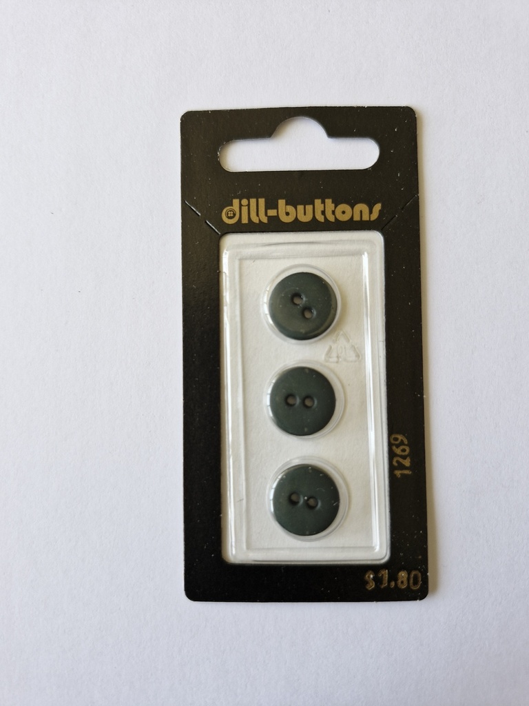 1/2" Polyamid button olive / dark green