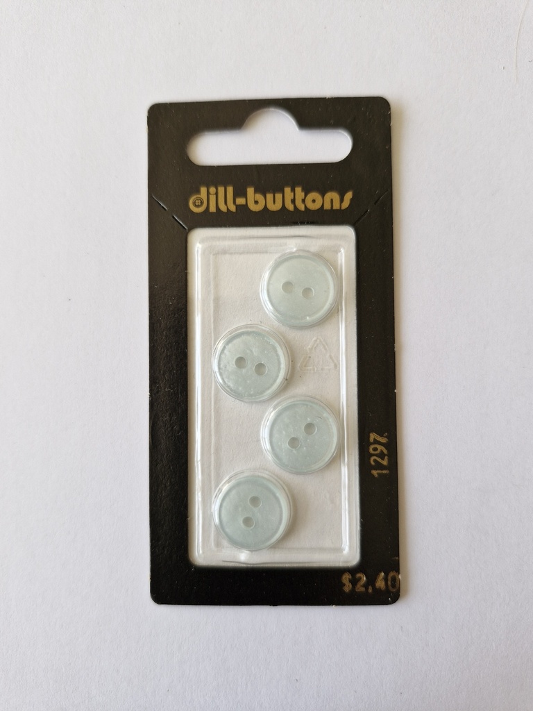 1/2" Polyester button blue / light blue