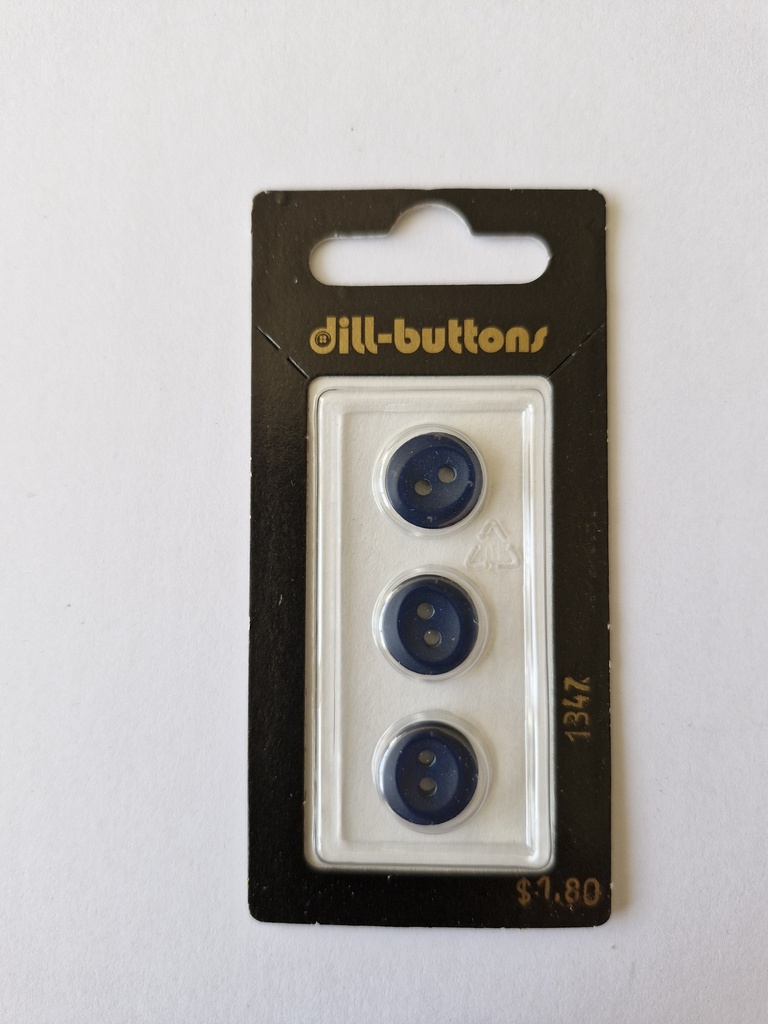 1/2" Polyester button navy